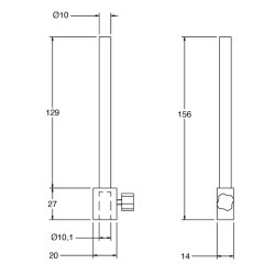 RK-05-VX Brat vertical pentru extinderea distantei de lucru la standurile RK-05 RK-05-VX Brat vertical pentru extinderea distantei de lucru la standurile RK-05